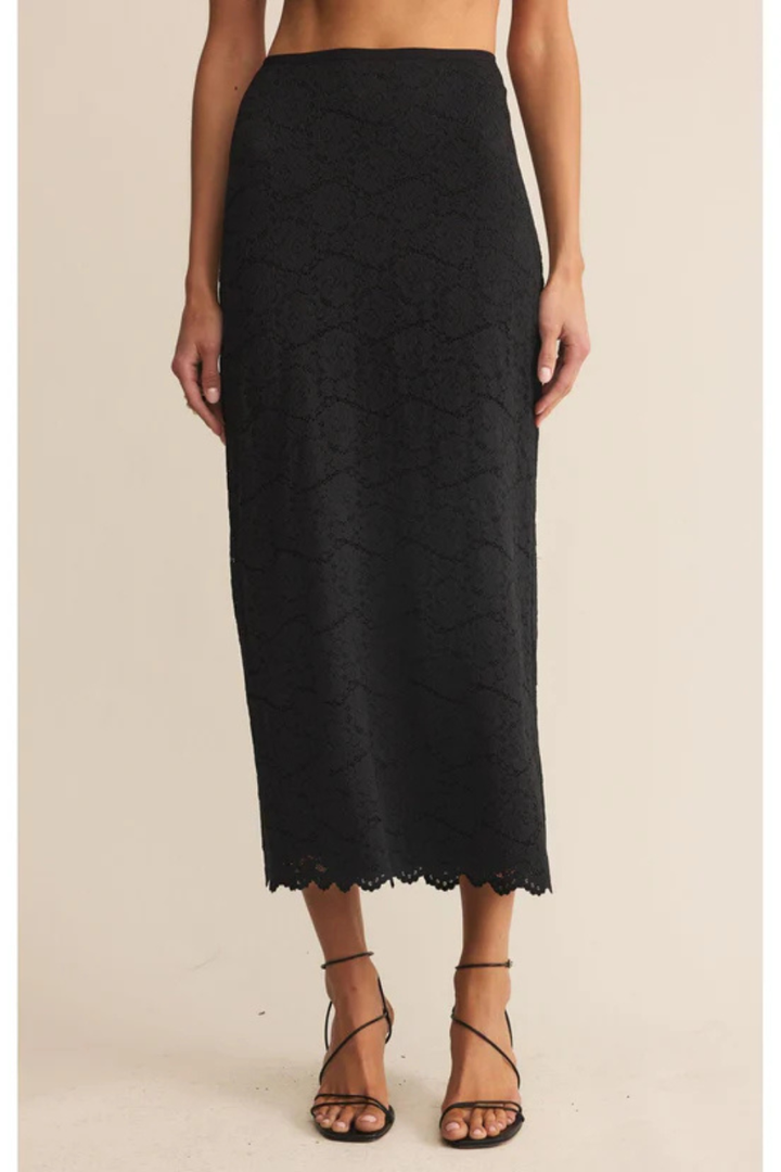 Via Lace Midi Skirt