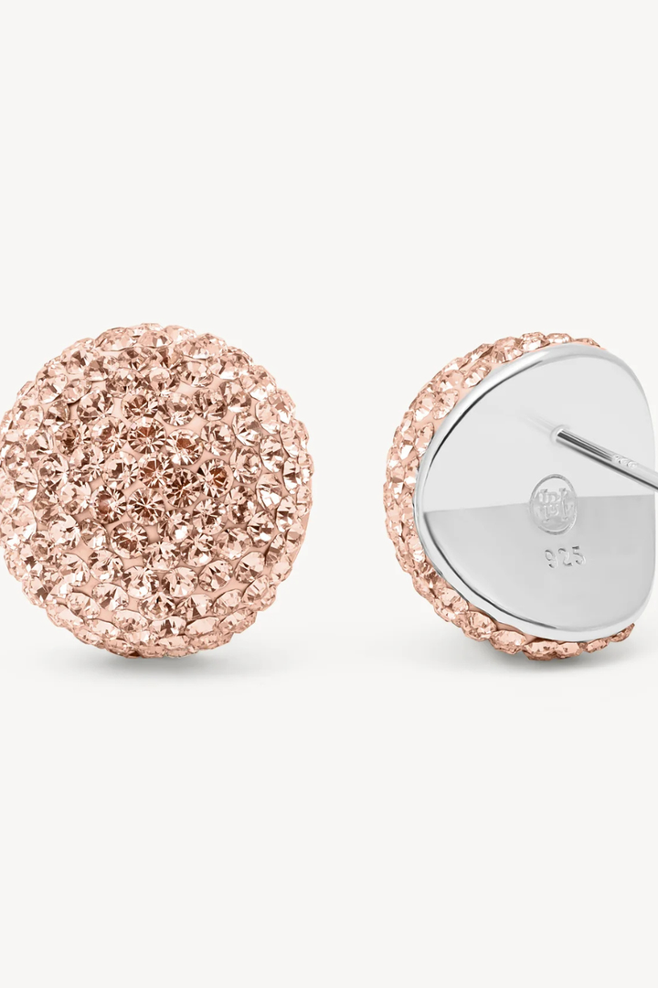 Icon Sparkle Stud Earrings in Rose Gold