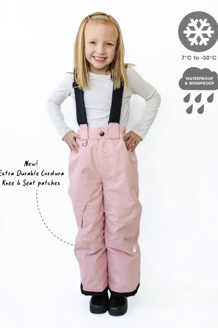 Snowrider Convertible Ski Overalls - Dusky Pink