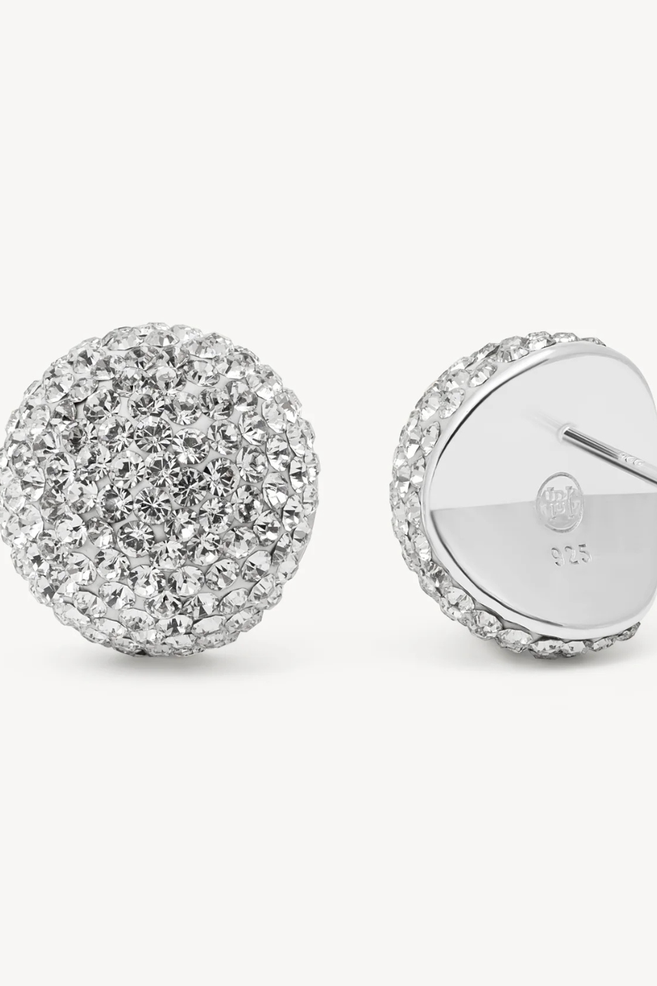 Icon Sparkle Stud Earrings in White