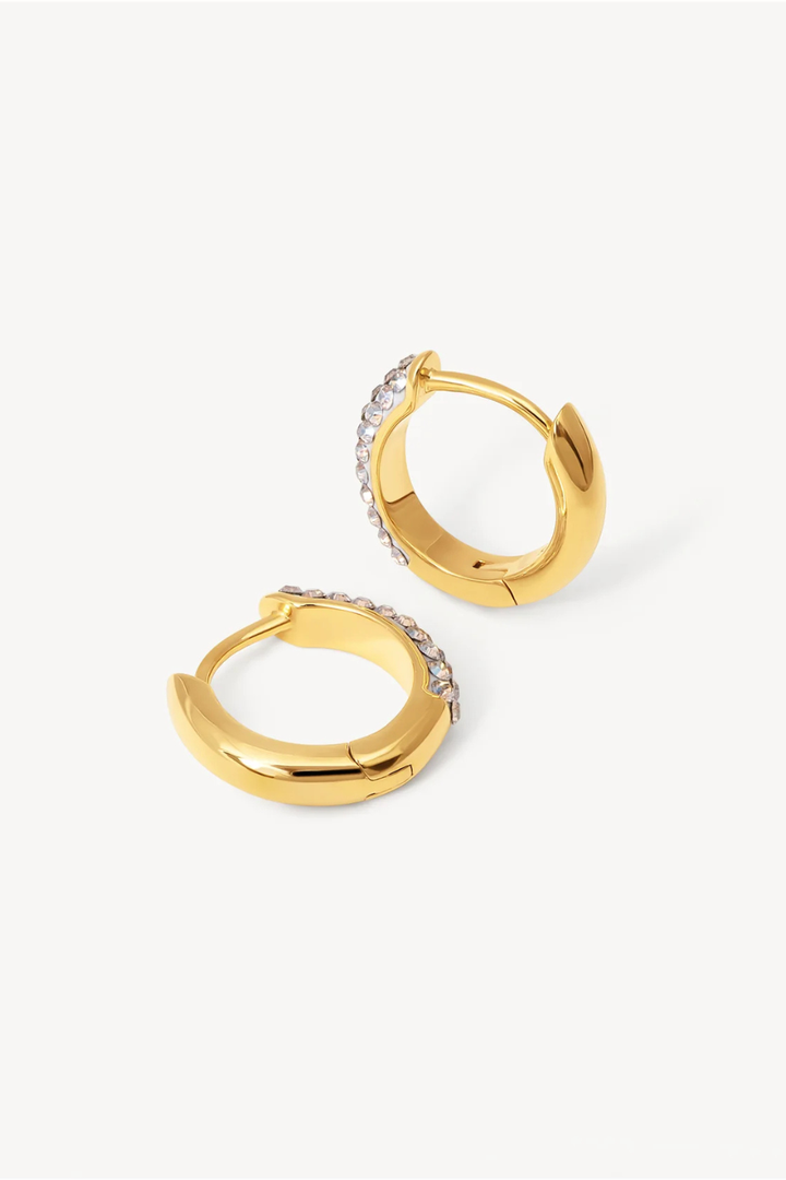 Champagne Always On Sparkle Hoop Earrings