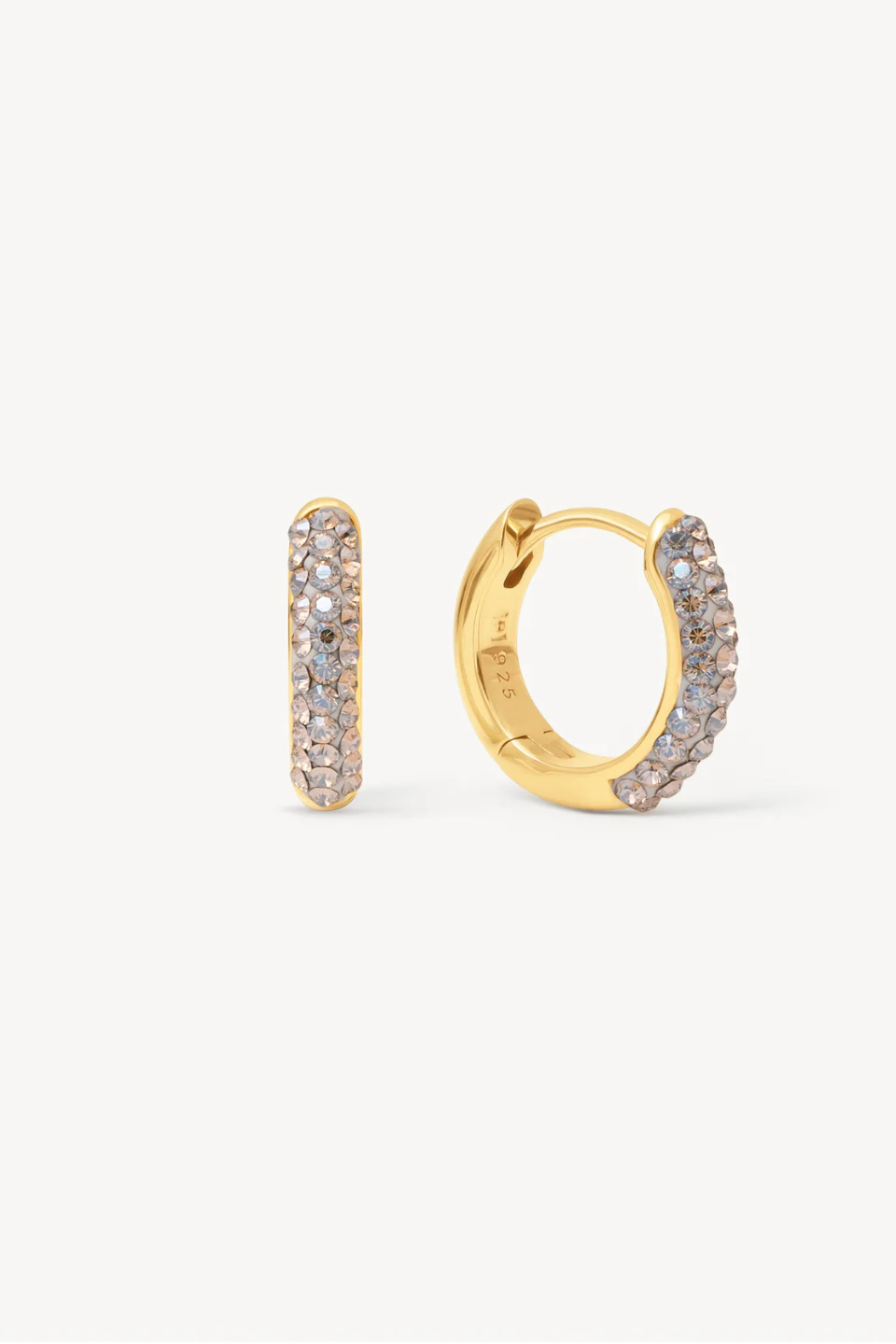 Champagne Always On Sparkle Hoop Earrings