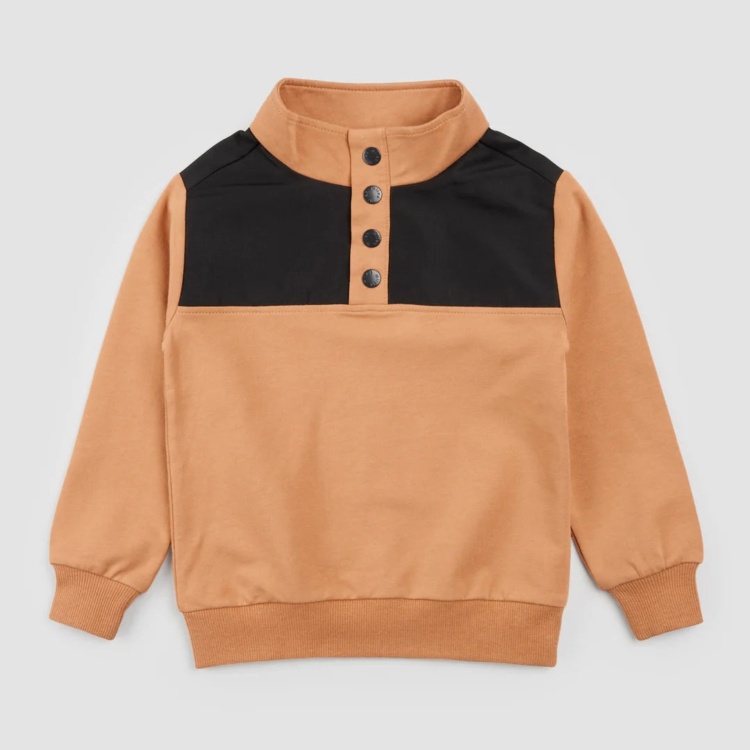 Chocolate Brown & Black Pull-Over
