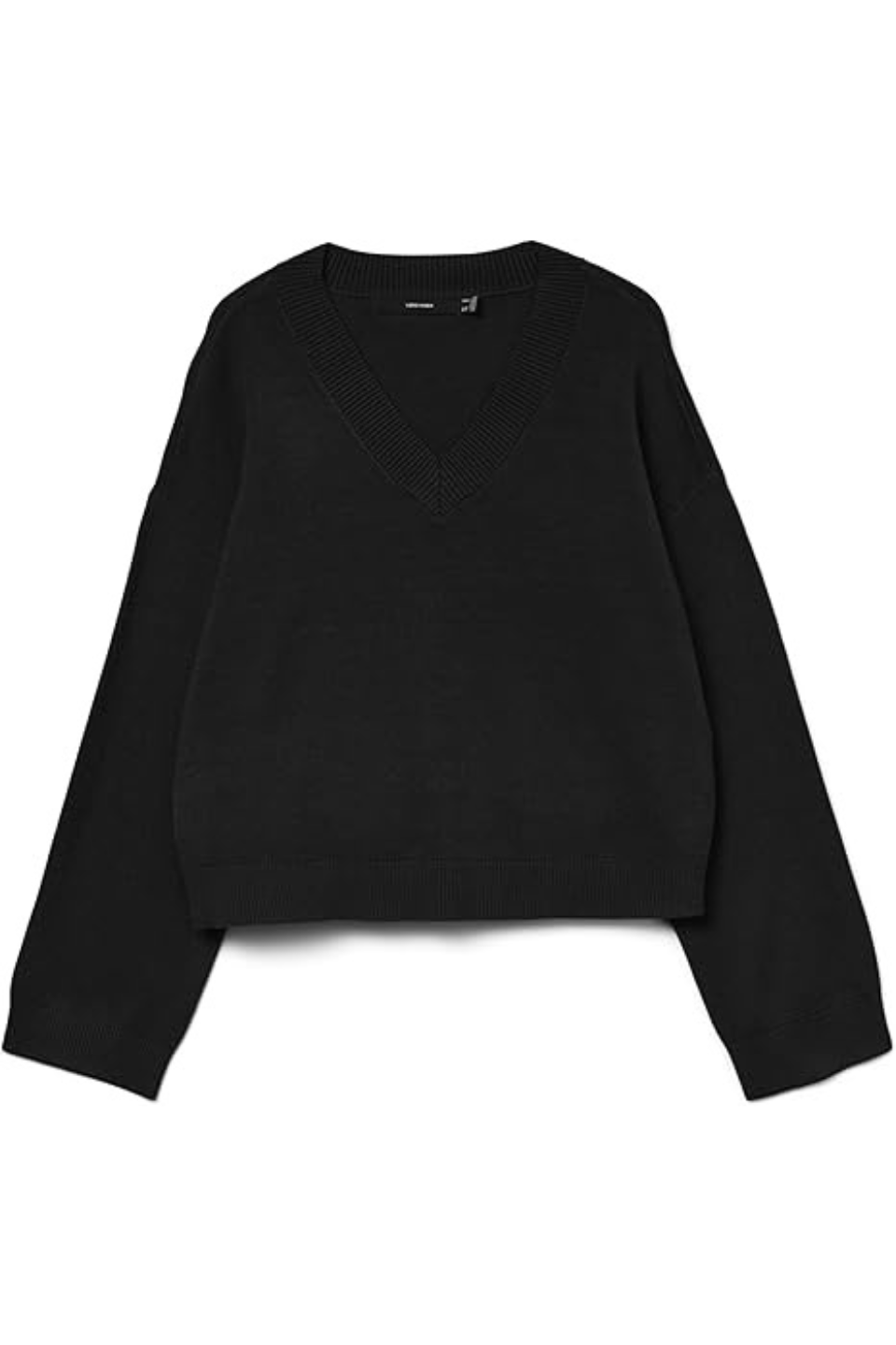 V-Neck Pullover in Black