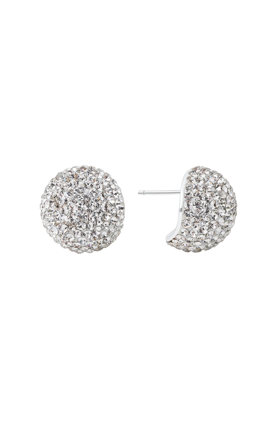 Icon Sparkle Stud Earrings in White
