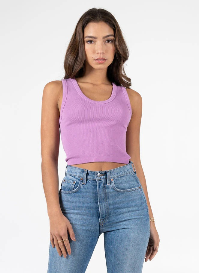 Bamboo Rib Deep Scoop Neck Tank