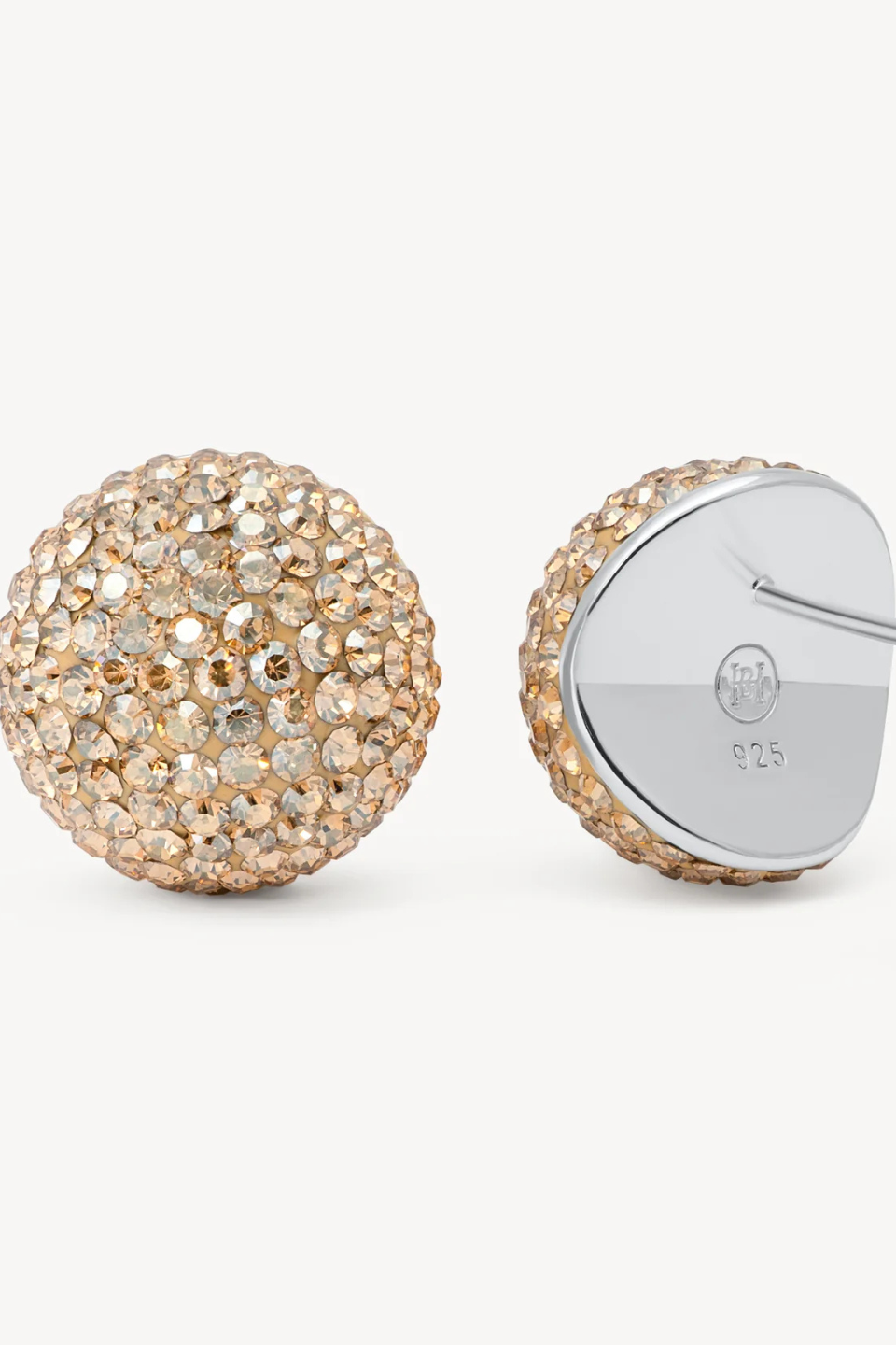 Icon Sparkle Stud Earrings in Soft Gold