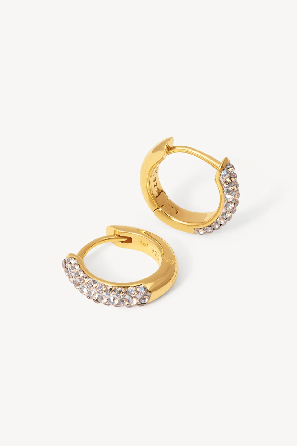 Champagne Always On Sparkle Hoop Earrings