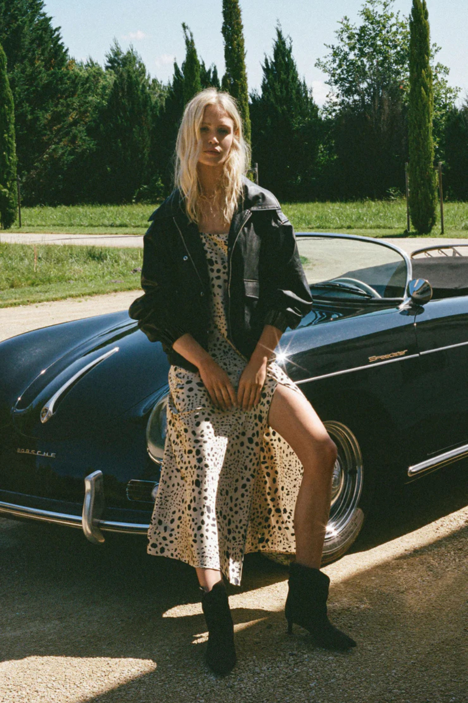 Idols Faux Leather Bomber Jacket