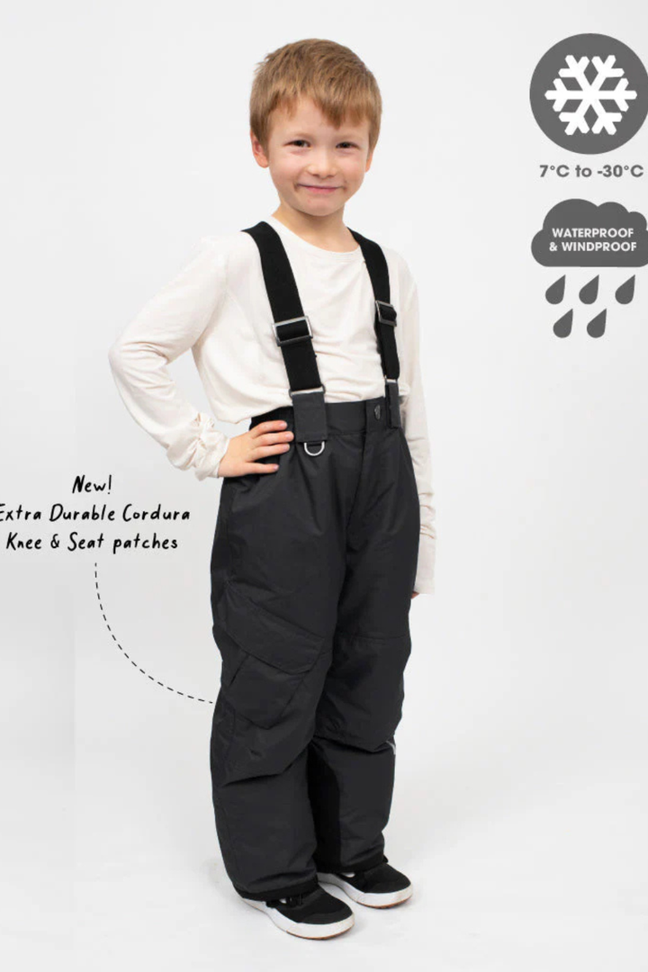 Snowrider Convertible Ski Overalls - Black