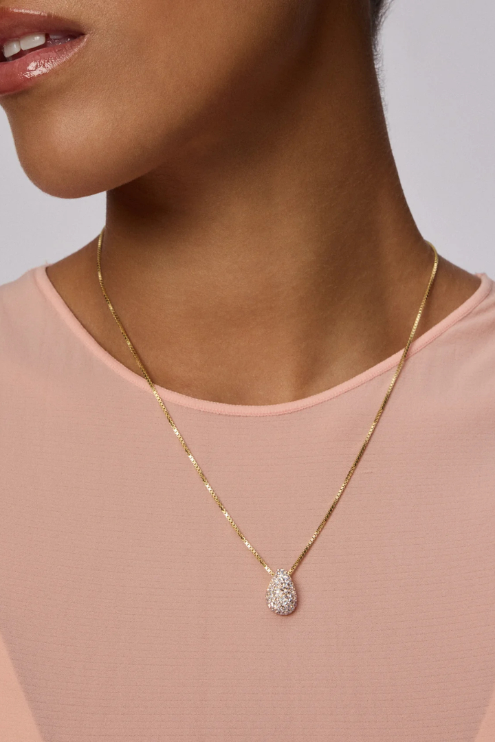 Champagne Sparkle Mini Drop Necklace