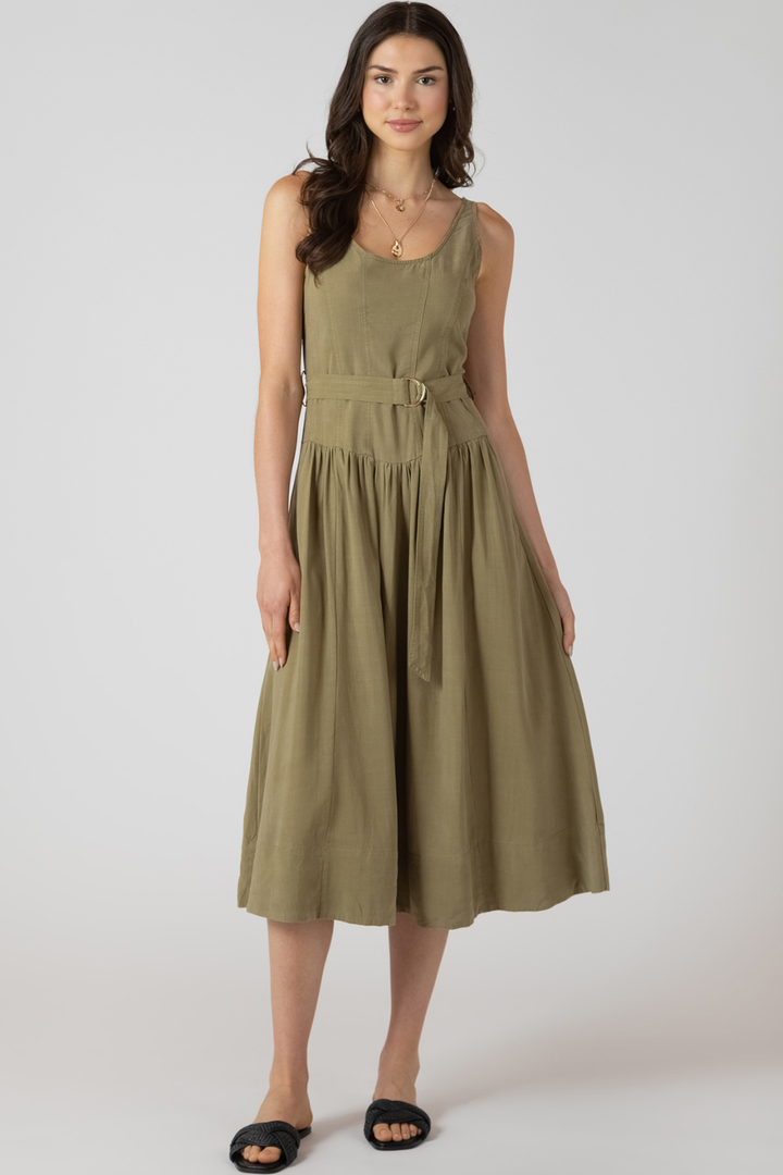 Dex Phoenix Drop Waist Midi Dress - Hot Peppers Clothing