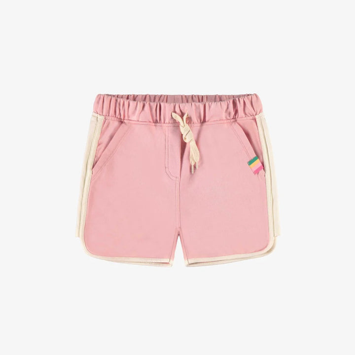 Sporty pink shorts in french cotton