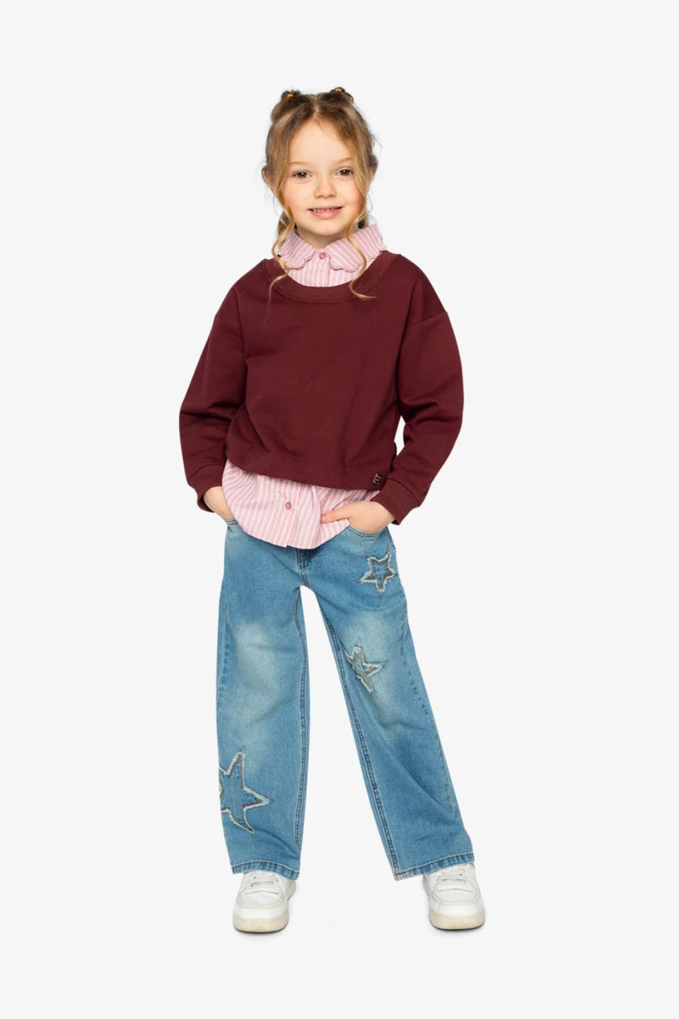 Deux Par Deux Fake Two Layer Sweater