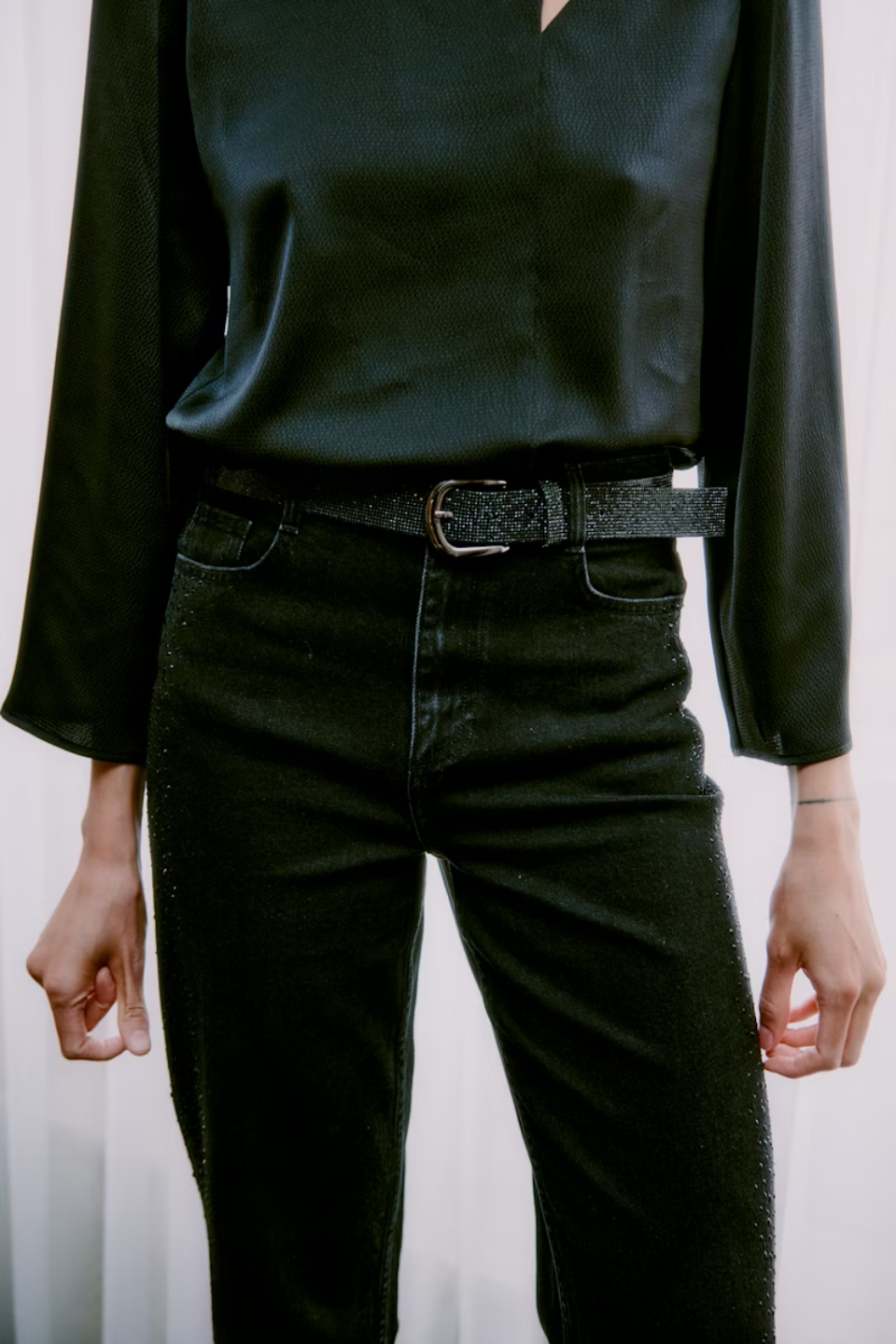 VILLI Belt in Black Metal