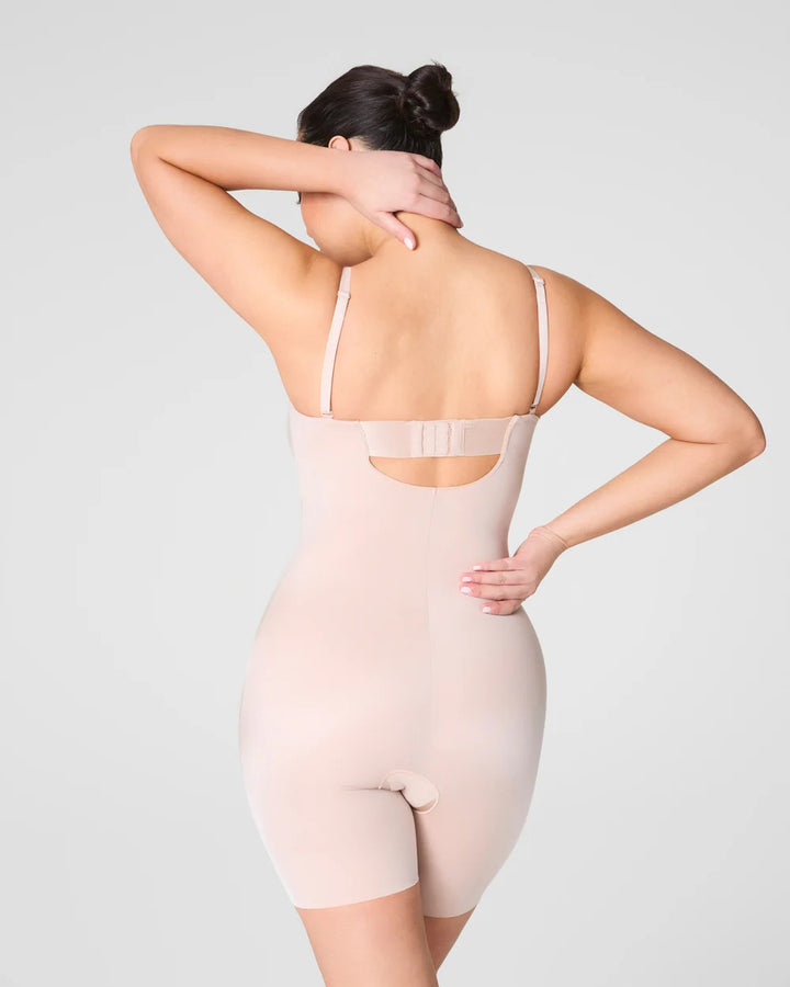 Strapless Cupped Mid-Thigh Bodysuit