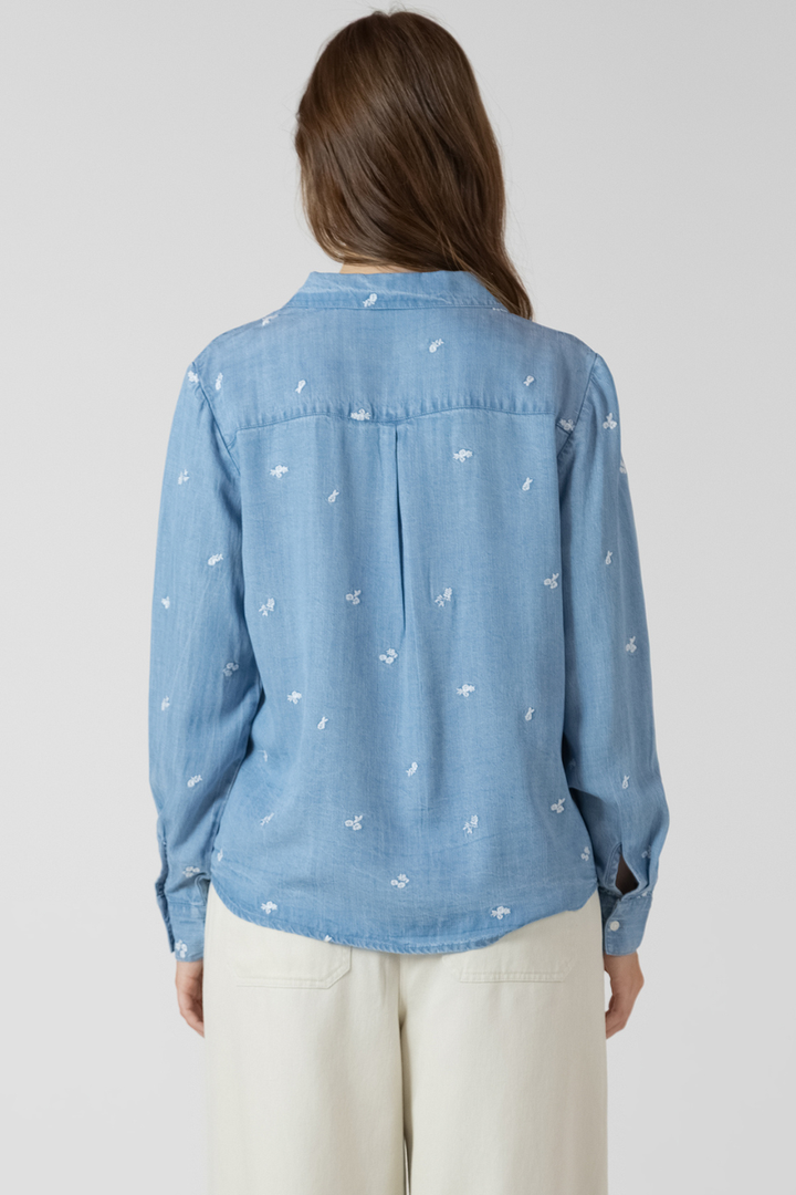 Dailey Embroidered Button-Front Shirt