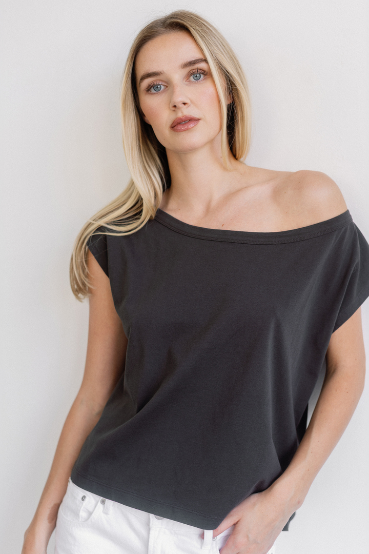 Brunette The Label Off The Shoulder Tee