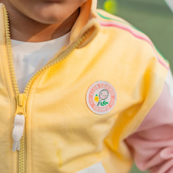 Yellow quarter zip in french cotton