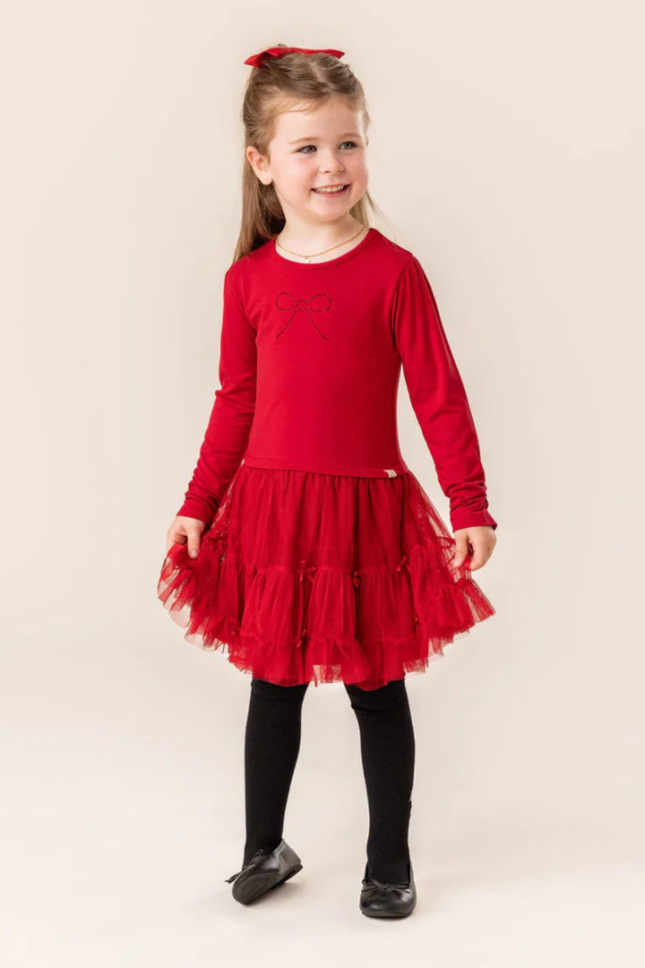 Scarlet Tiered Celebration Dress