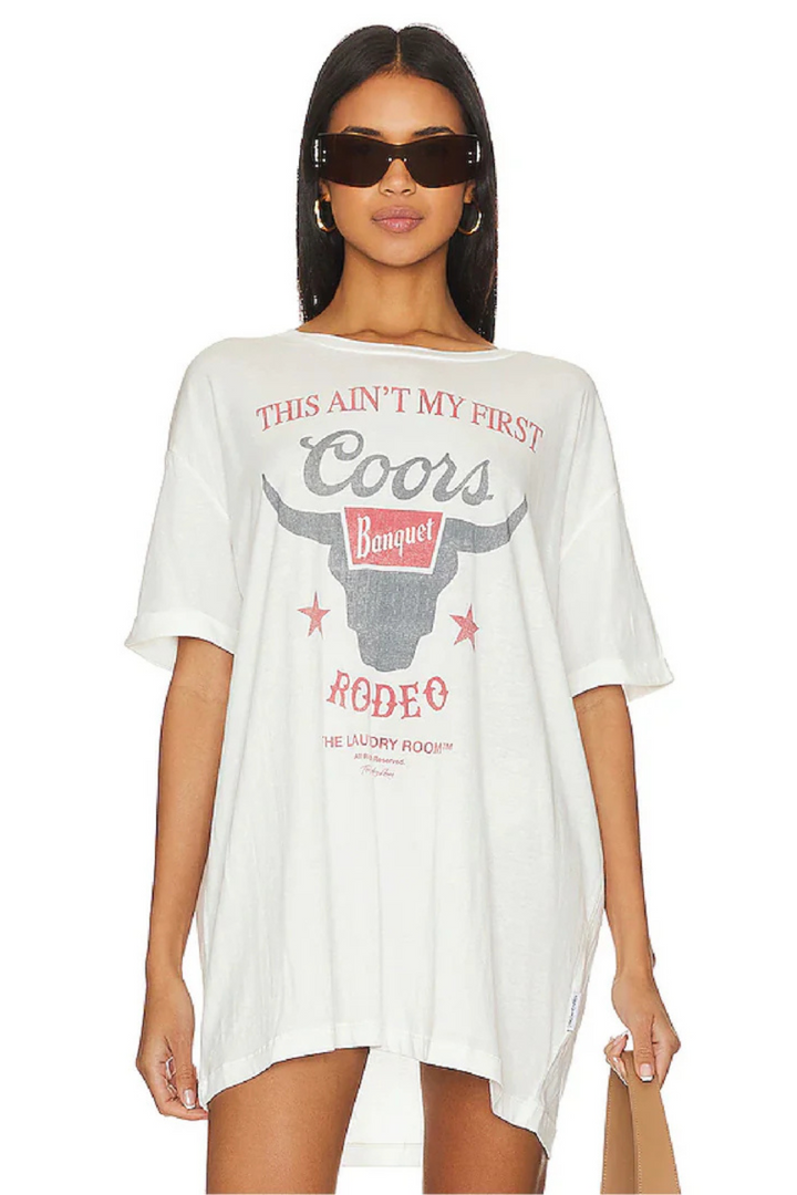 Ain'T My First Coors Rodeo Oversized Tee