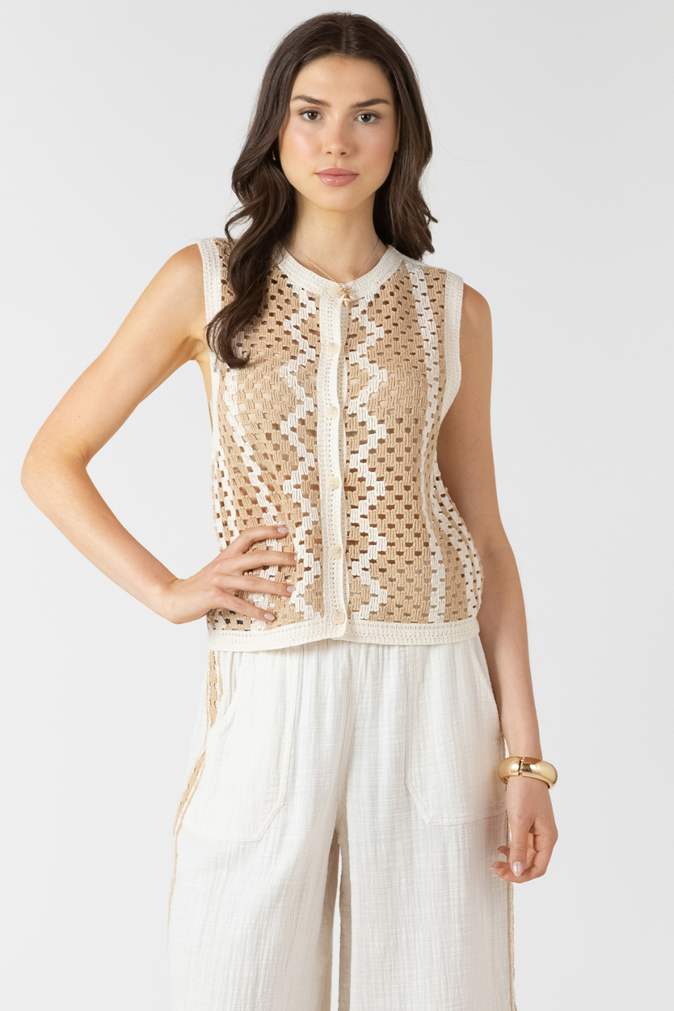 Dex Arlo Open-Knit Sweater - Hot Peppers Clothing