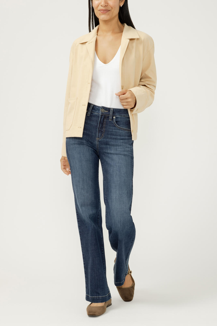 Silver Jeans Co. Avery High Rise Trouser Leg Luxe Stretch Jeans