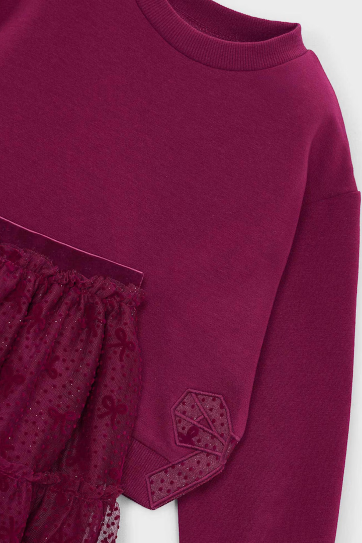 Mayoral Girl Tulle Skirt &amp; Sweatshirt Set