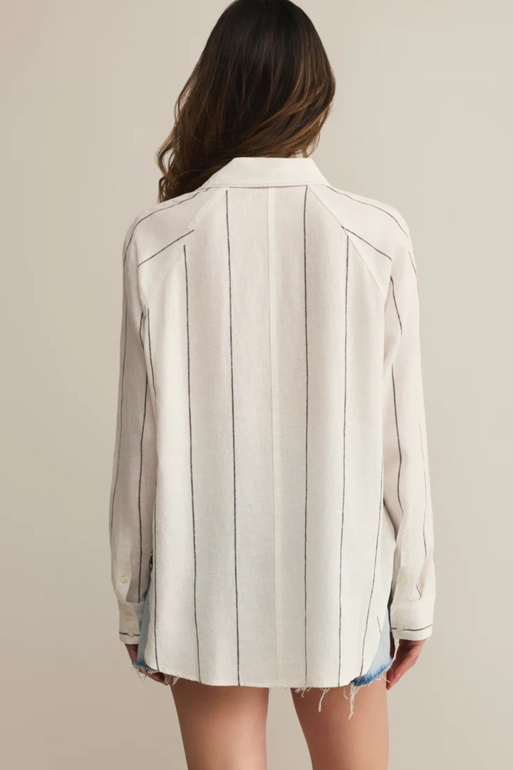 Perfect Linen Striped Top