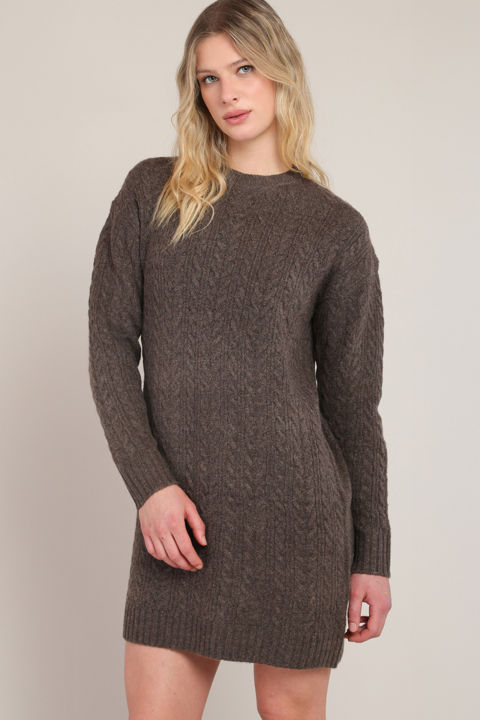 Room 34 Piper Cable-Knit Sweater Dress