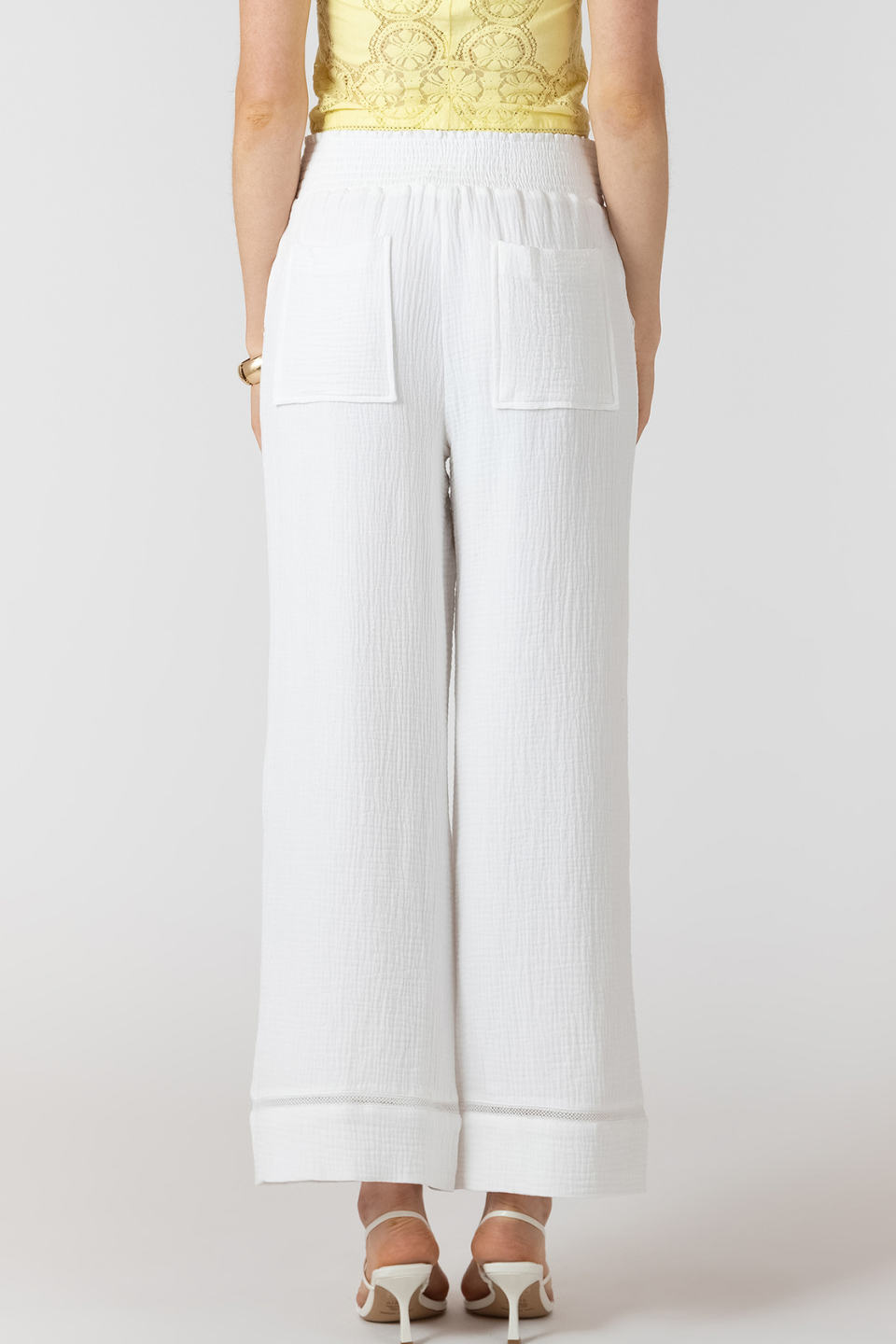 Dex Costa Lace Trim Wide Leg Pant DEX