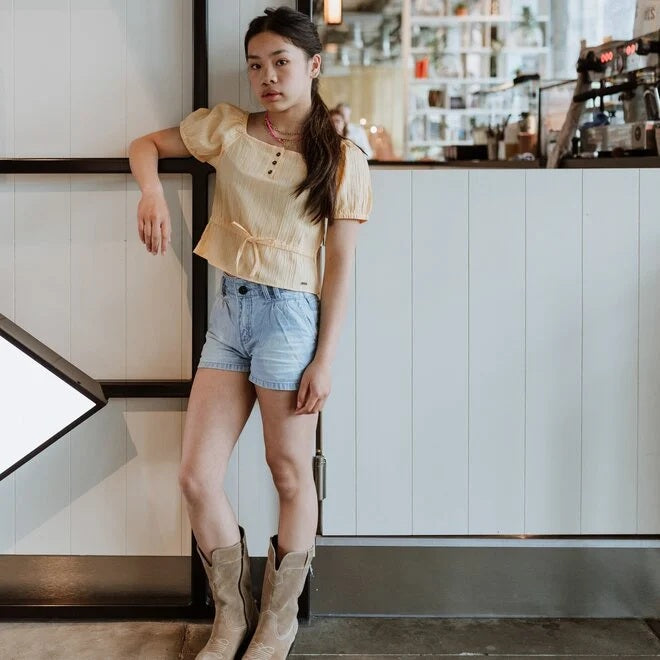 Light Wash Jean Shorts