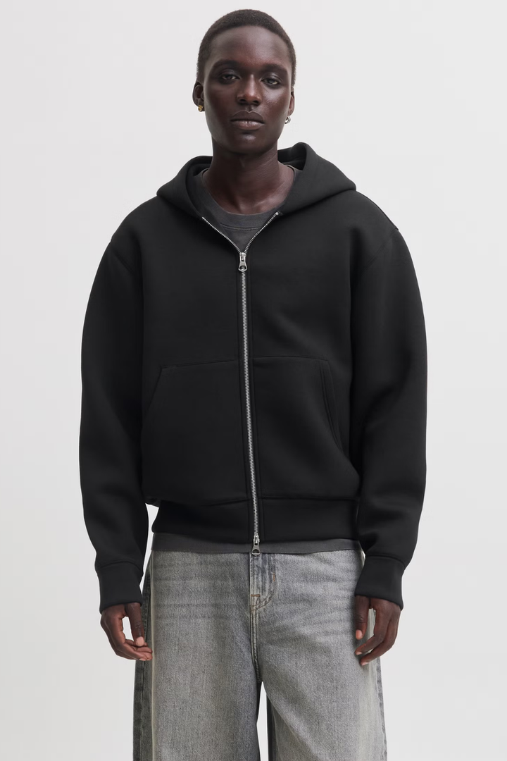 Jack &amp; Jones Loose Fit Scuba Zip Hoodie