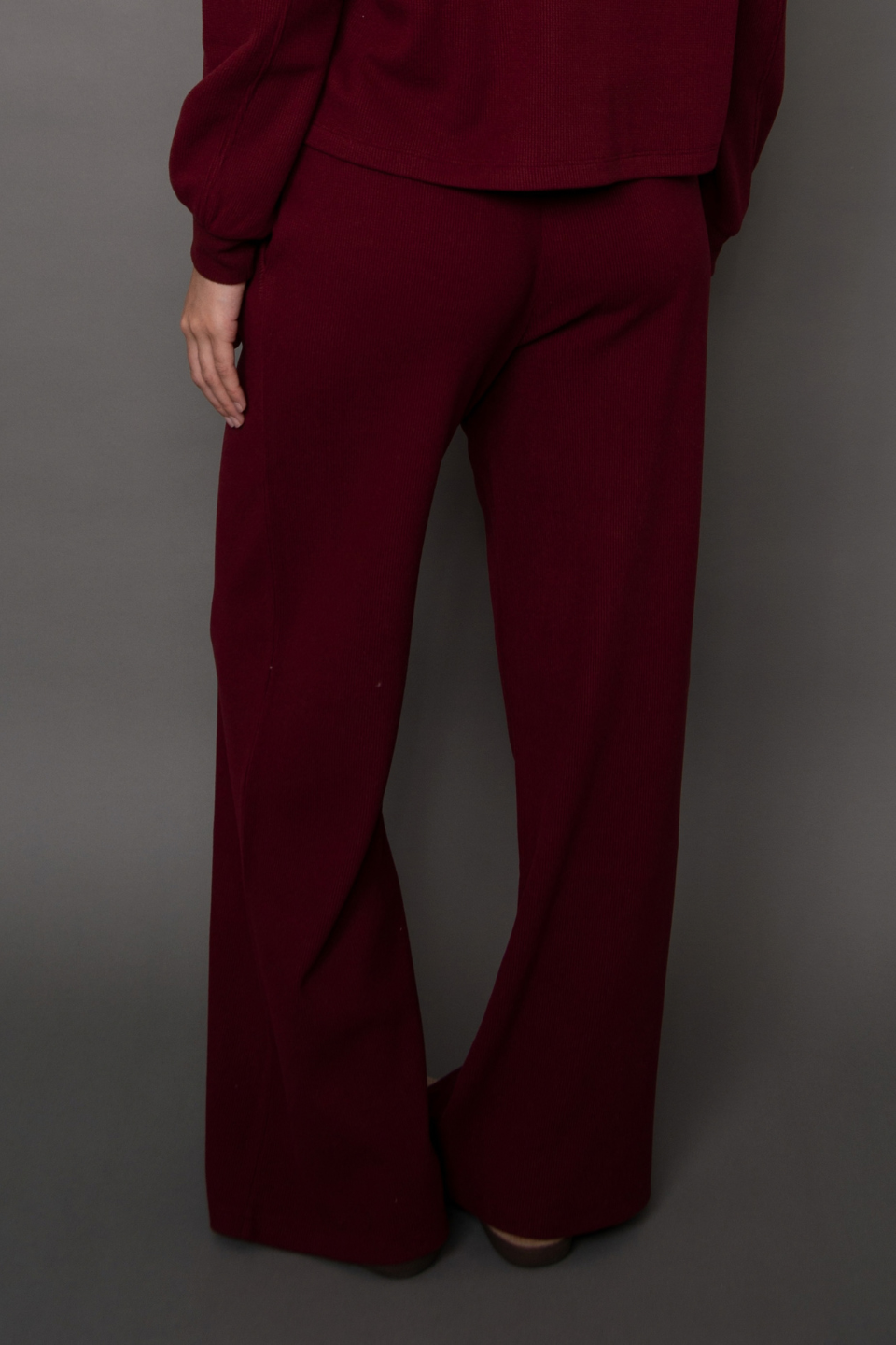 RD Style Philo Cozy Waffle Drawstring Wide Leg Pant