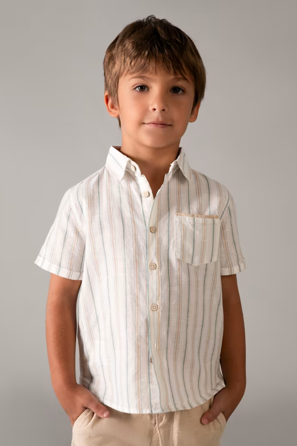 Linen Shorts and Shirt Set - Hot Peppers Clothing