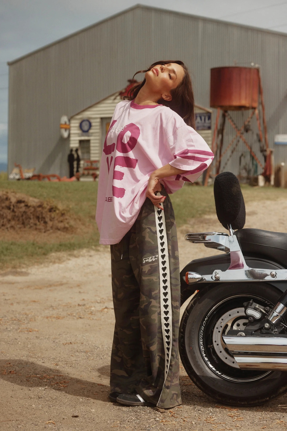 SABBI THE RAVING HEARTS PANTS - CAMO