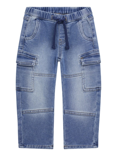 Knit Denim Cargo Pants