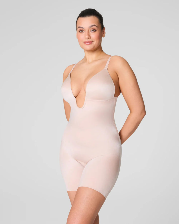 Plunge Low-Back Mid-Thigh Bodysuit
