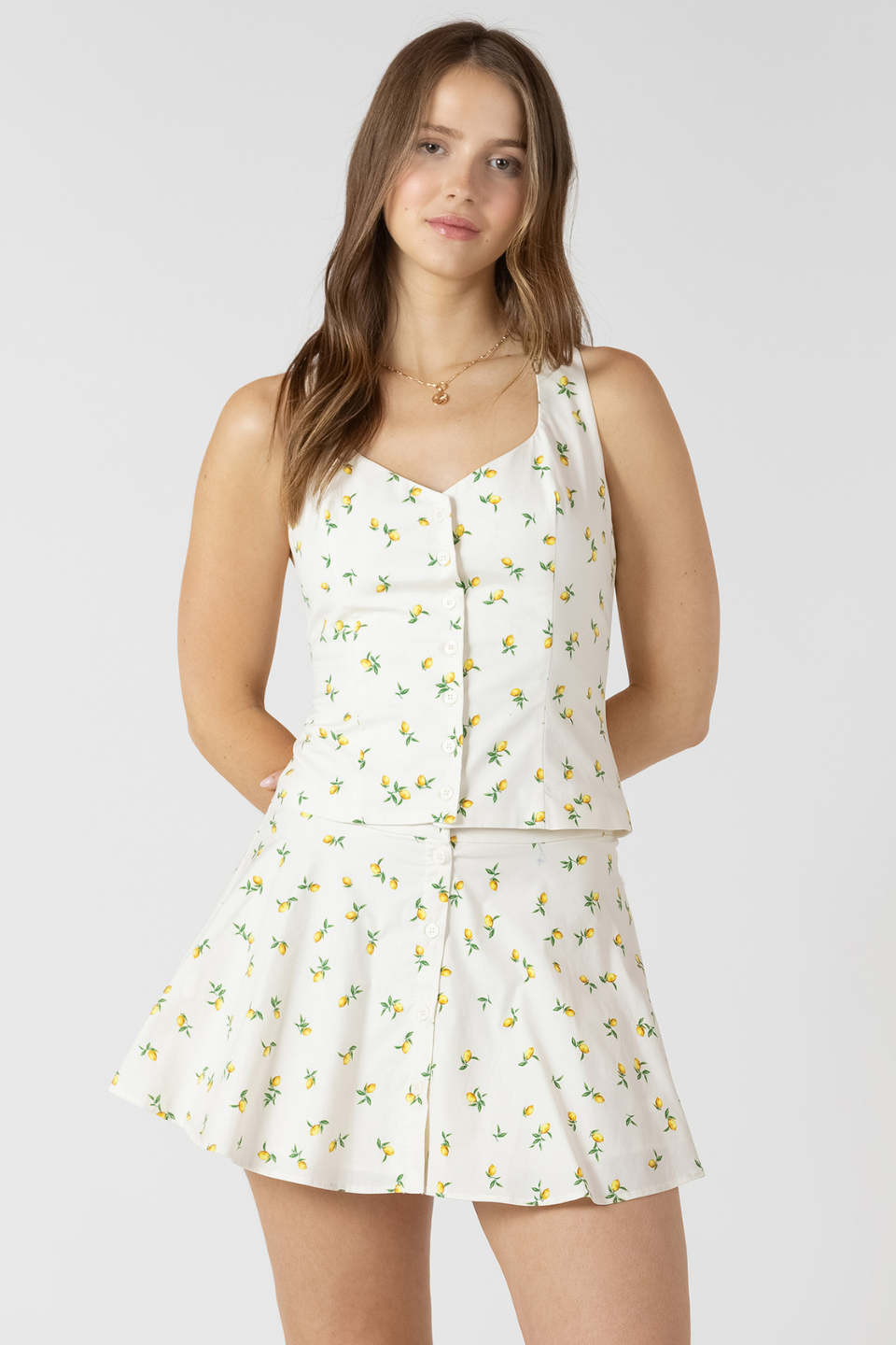 Dex Carolina Button Front Halter Top DEX