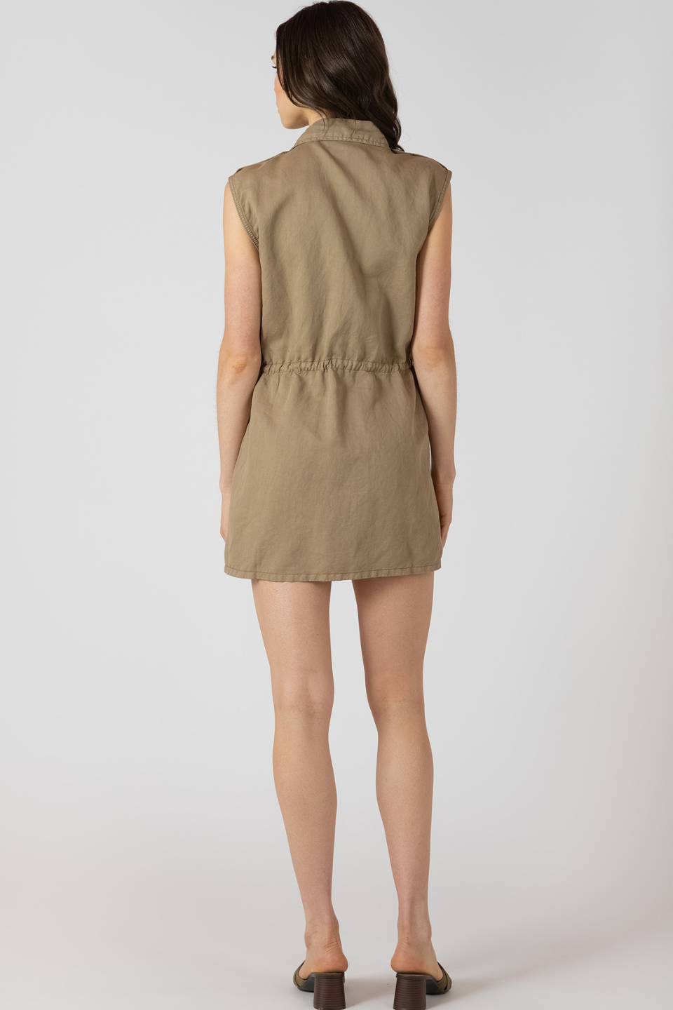 Dex Miko Utility Drawstring Waist Mini Dress - Hot Peppers Clothing
