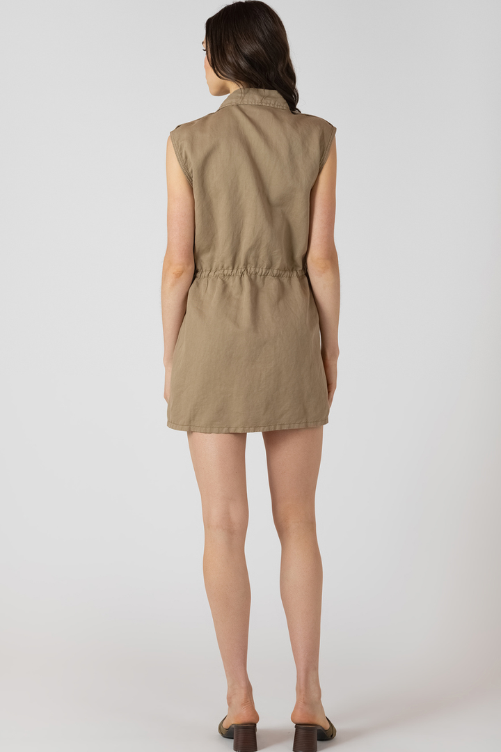Dex Miko Utility Drawstring Waist Mini Dress - Hot Peppers Clothing