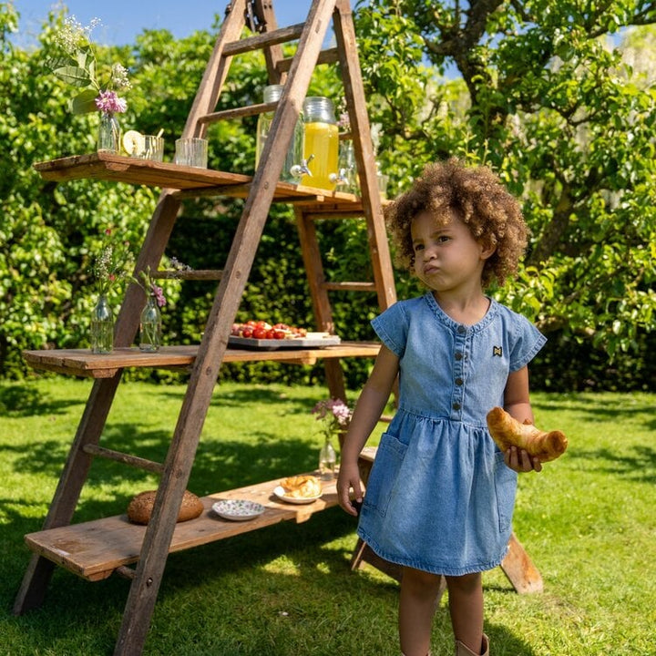 Denim Dress with Short Sleeves