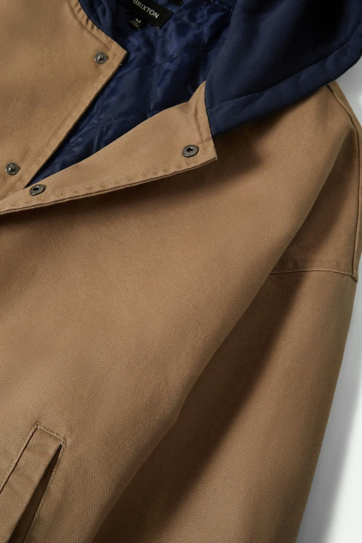 Canvas Hooded Bomber Jacket