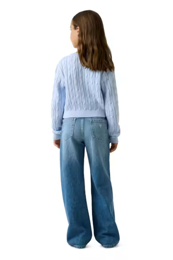 Guess Girls 90s Rigid Denim Pants with Distressing