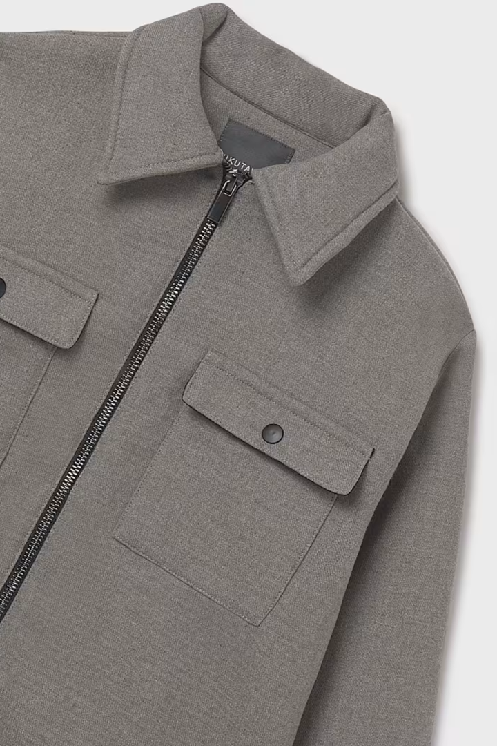 Collar Jacket in Grey