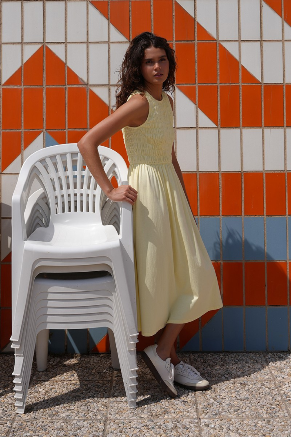 Cotton smocked dress - Hot Peppers Clothing