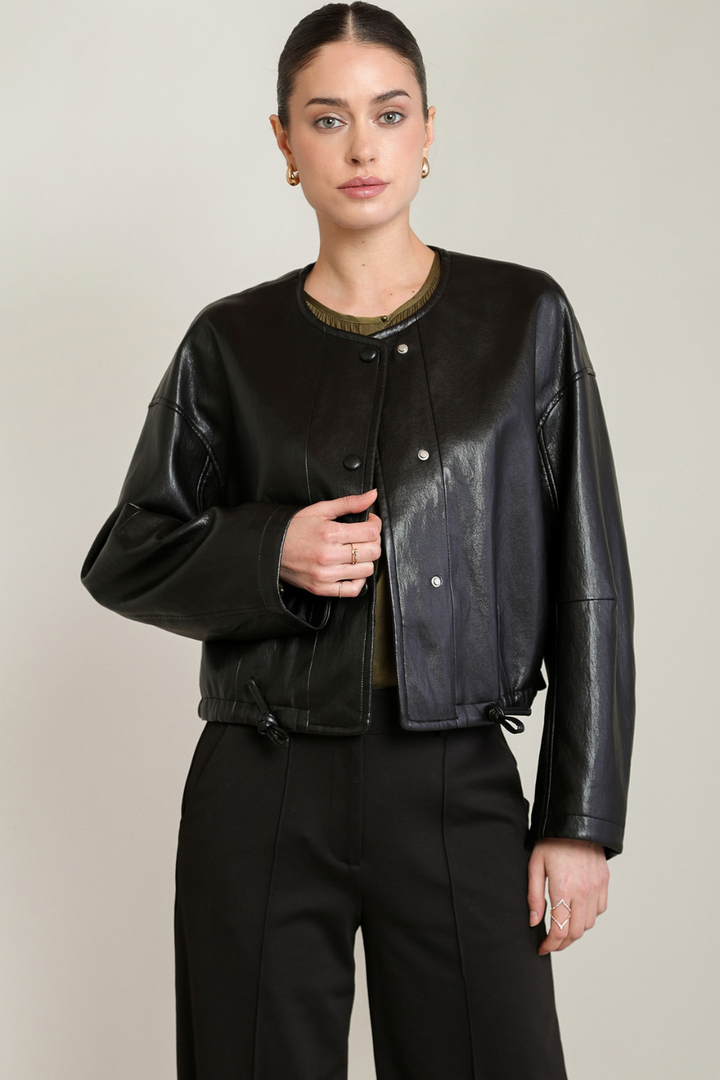Black Tape Arden Collarless Jacket