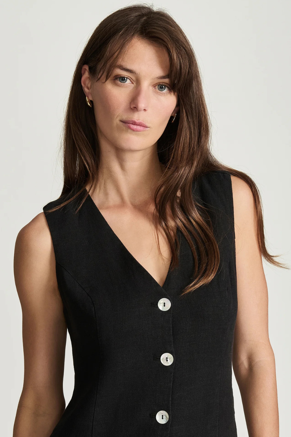 Mavi Linen Drop Waist Mini Dress