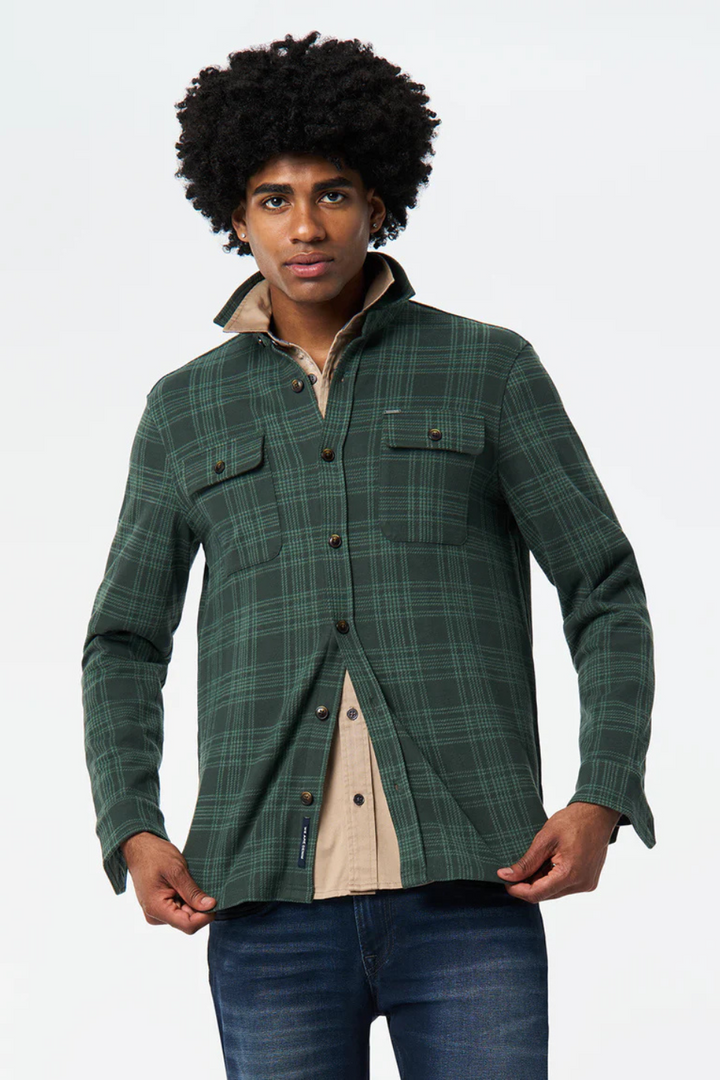 Samme Plaid Blanket Shirt in Fern
