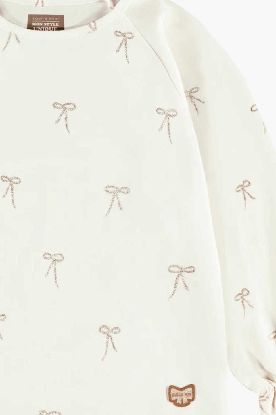 Cream T-shirt with all over print